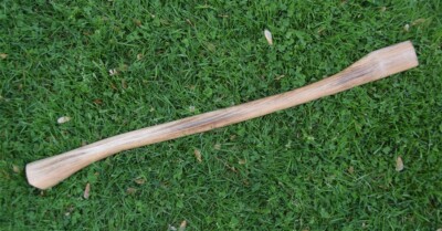 ~BARGAIN BIN~ Blemished HICKORY 32'' Single Bit Bent AXE HANDLE Fire Finished
