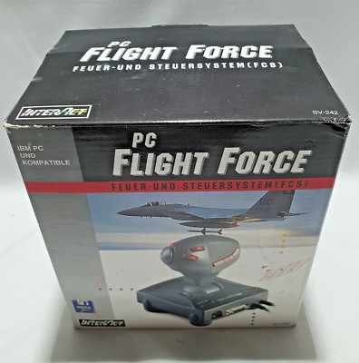 INTERACT SV-242 PC FLIGHT FORCE ANALOGUE JOYSTICK FOR IBM PCs AND COMPATIBLE NEW