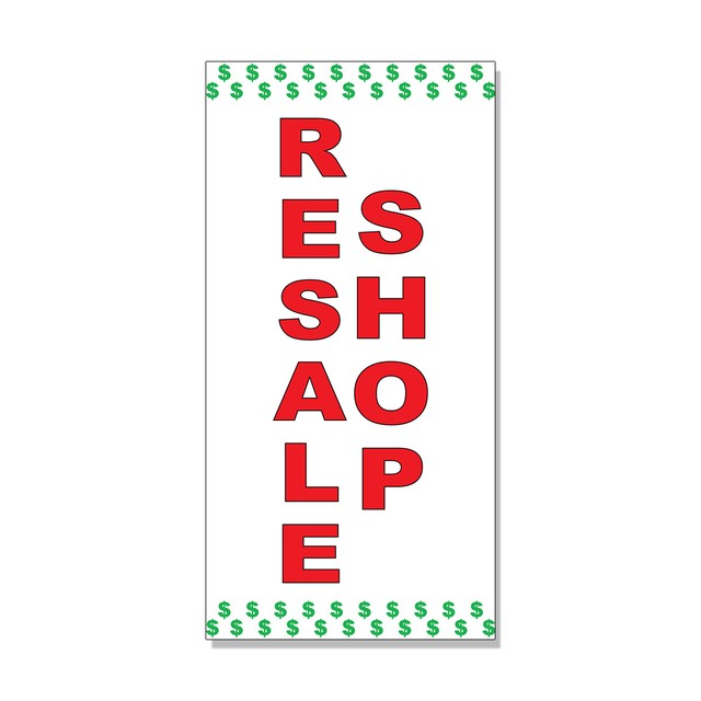 Resale Shop Red DECAL STICKER Retail Store Sign eBay