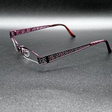 Joan Collins 9740 Half-Rim Eyeglasses Frame Wine 52-17-135 Used