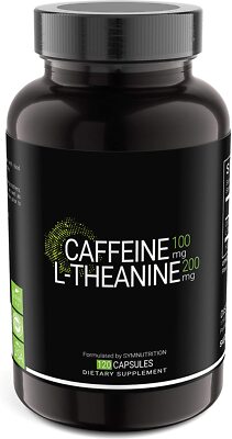 Cápsulas de cafeína con L-teanina - Suplemento de energía y enfoque