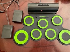 Portable Electronic Orasant Drum Set Roll-Up Practice 7 Pads Drum Kit W/Pedals