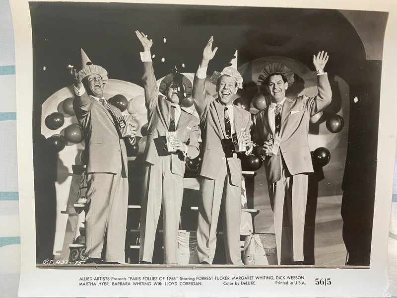 SUPER RARE!! 8X10 1955 ORIG PARIS FOLLIES OF 1956 FORREST TUCKER THE SPORTS MEN