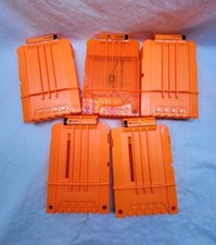 Lot of 5 NERF N-Strike 6 Round Shot Ammo Magazine Clip Cartridge Orange