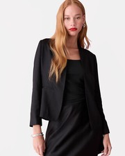 NWT 198 J.Crew Women's sz 8 Black Gramercy Twill Going Out Blazer