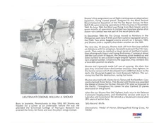 WILLIAM SHOMO SIGNED 8X10 (D) PSA DNA AC42335 WWII ACE 8V