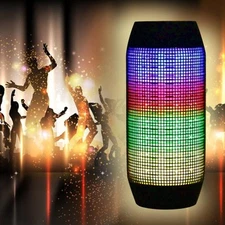AGPtEK® Multicolor Glowing Wireless Bluetooth Speaker (Black)
