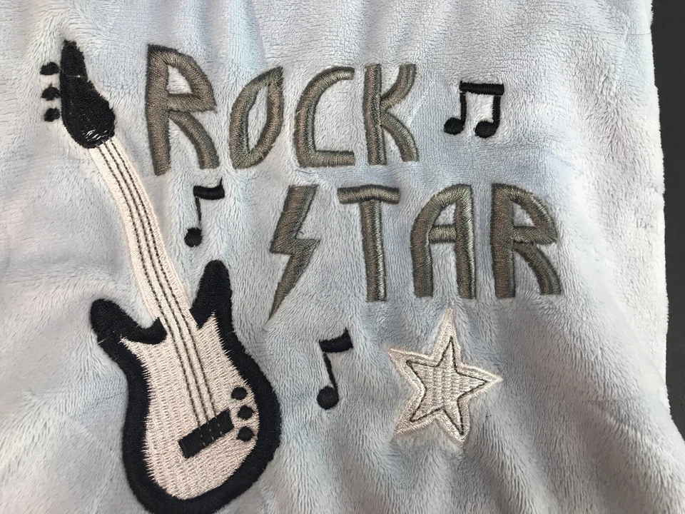 Одеяло для гитары Tiddliwinks Rock Star Blue Baby звезды серая атласная отделка A8 - Изображение 2 из 4