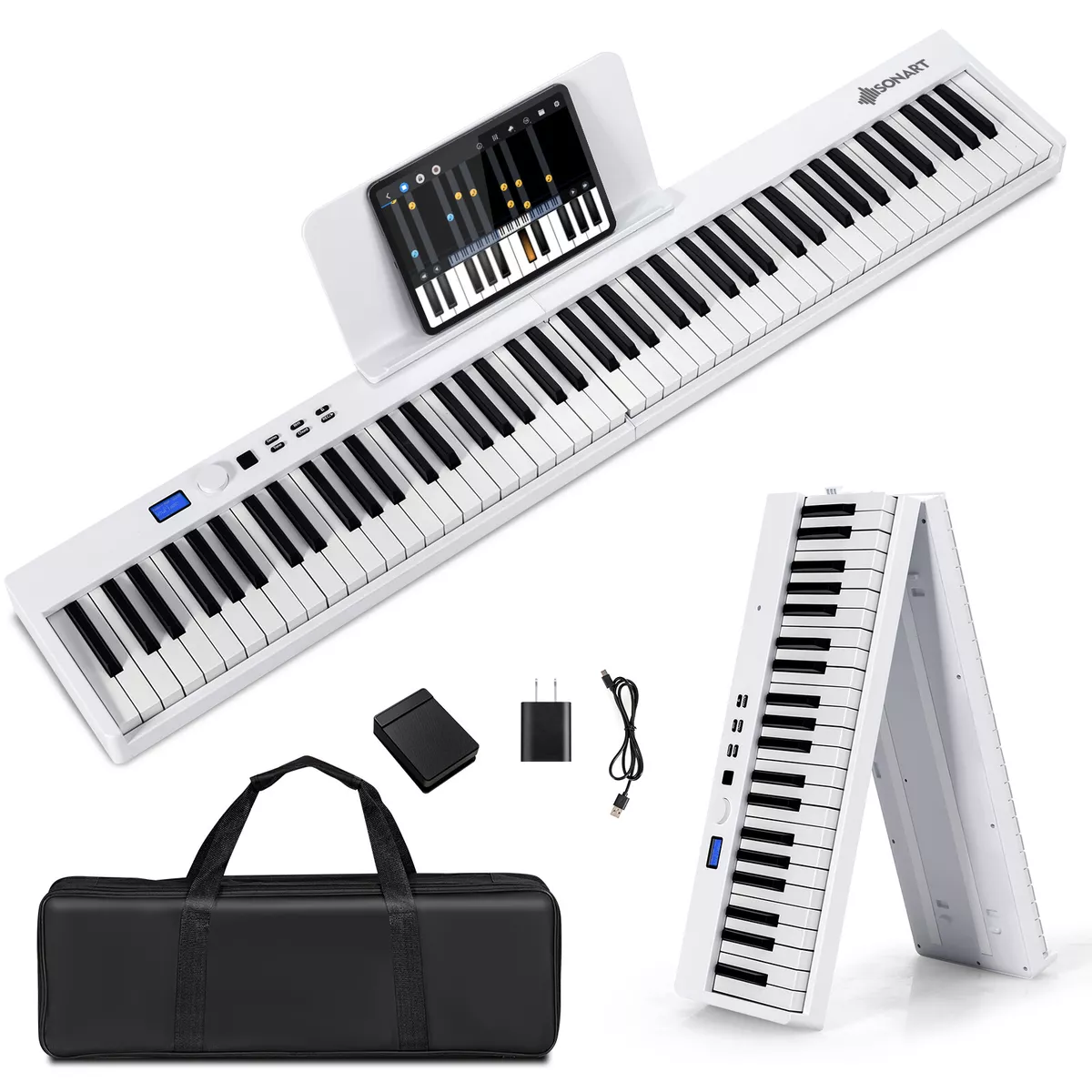 Costway 88 Key Foldable Electronic Piano for sale online