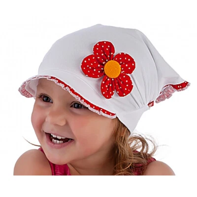 Mädchen Mütze Kopftuch Sommermütze Schirmmütze Punkte Blumen