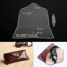 Acrylic Leathercraft Template Pattern For Glasses case Bag Handmade DIY MPB-03