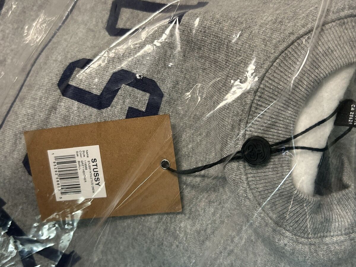 STÜSSY ATHLETICS CREW In GREY HEATHER Size S New | eBay STÜSSY ATHLETICS CREW In GREY HEATHER Size S New | eBay