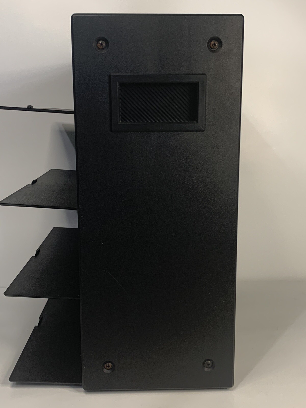 Laserline 48-Disc CD Storage Tower — Lock & Eject Drop-Down Door with Handle