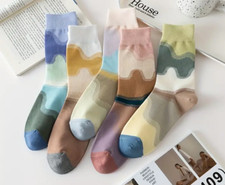 5 Pairs Vintage Ombre Art Socks