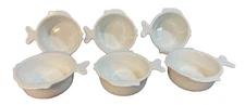 Dowan White Fish Shaped Bowls X 6 Soup Pasta Cereal