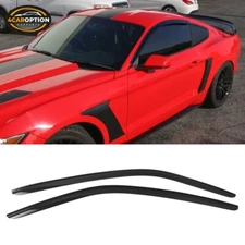 Fits 15-23 Ford Mustang Coupe Window Visors Rain Sun Guard Vent 2Pc Set