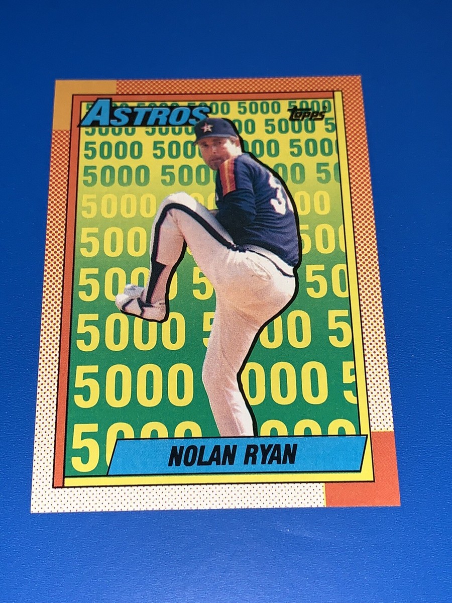 1990 Topps Nolan Ryan 5,000 K Baseball Card #4 Houston Astros Set