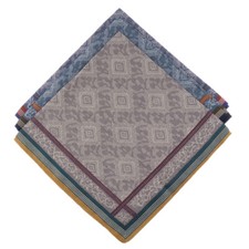 3x Retro 100% Baumwolle Stoff Taschent&uuml;cher Stofftaschentuch Taschentuch
