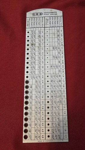 Uhrmacher/Uhrmachernachlass Werkzeug schwer K.W.M Zapfenmasse Drehlehre