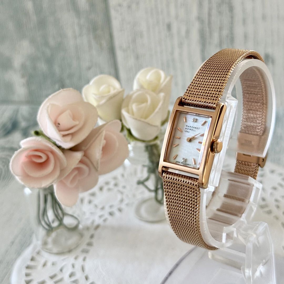 MARGARET HOWELL ピンクゴールド 腕時計 Margaret Howell Analog Quartz Women Rare. Watch, Square