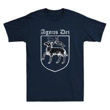 Agnus Dei Jesus Lamb of God Traditional Latin Mass Catholic Retro Men's T-Shirt