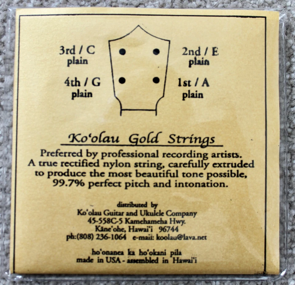 NO LONGER IN PRODUCTION 4 Sets Hard To Find Ukulele Strings Ko'olau Gold Kiwaya - Image 4 of 4
