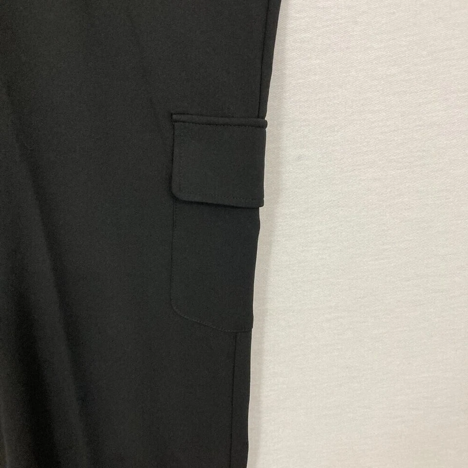 Pantalones cómodos de carga elásticos de pierna ajustada negros Lisa Rinna 2X Foto 4 de 4