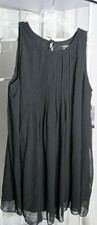  NWT -  Sharagano - Black Pleated Front Dress  Size 16W  Retail Price $138