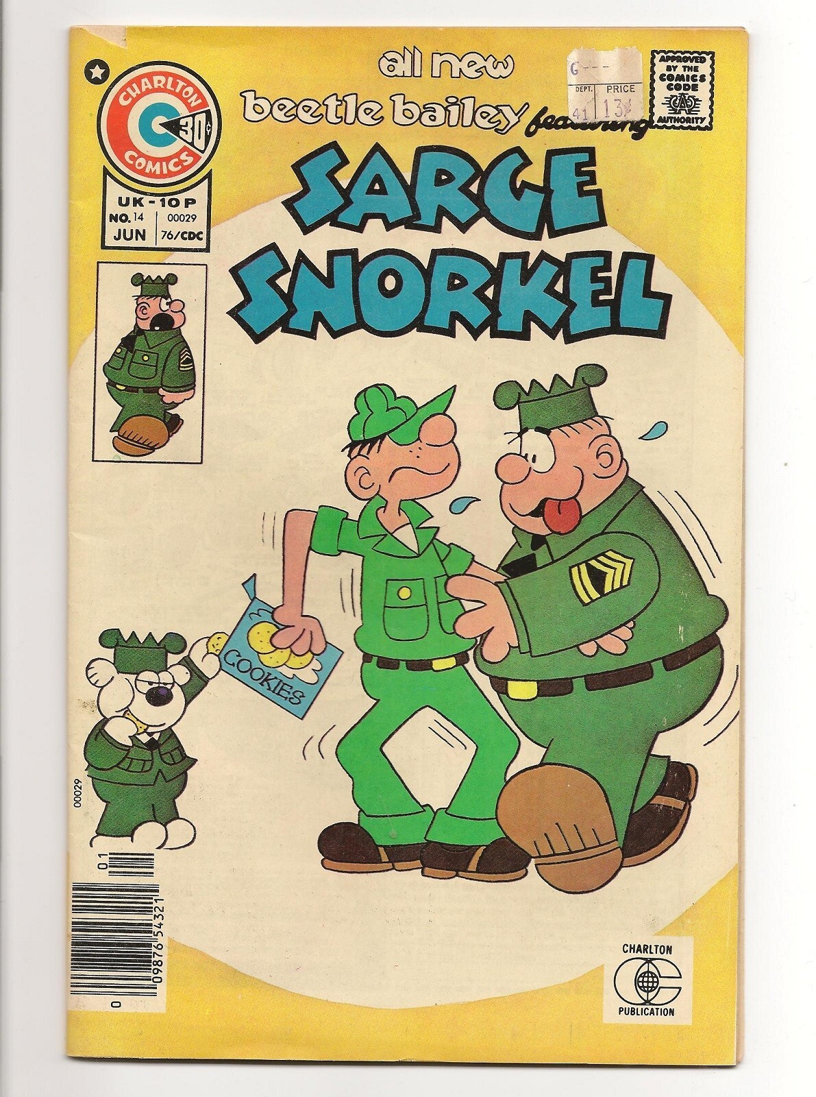Beetle Bailey featuring Sarge Snorkel 14 Charlton Comics 1976 FN eBay