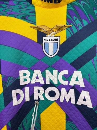Umbro SS Lazio 1995 - 96 Mens Shirt Football Banca Di Roma Long Sleeve Pullover - Picture 6 of 7