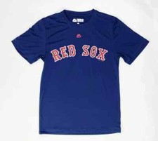 Majestic Youth Unisex MLB Boston Red Sox Evolution Navy Red SS Tee Shirt New