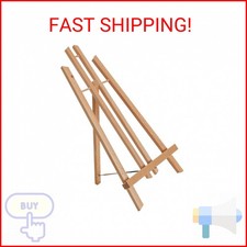 U.S. Art Supply 18" Large Tabletop Display Easel - Beechwood Artist A-Frame Disp
