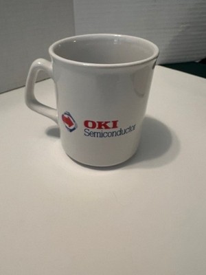 Oki Semiconductor Vintage Porcelain Mug Cup Coffee Collectible Excellent