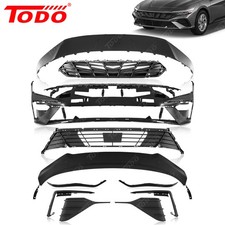 Front Bumper Cover Grille Kit For 2024-2025 Hyundai Elantra W/sensor Holes