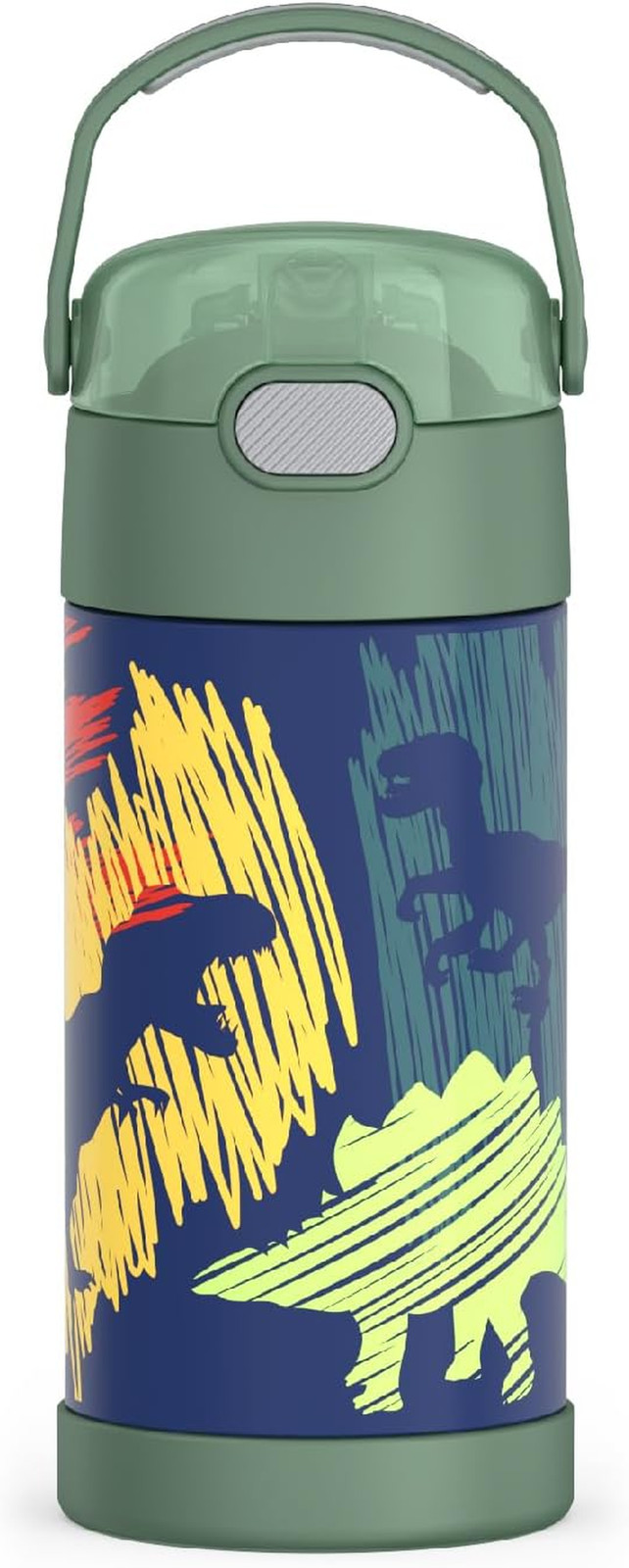 FUNTAINER Water Bottle with Straw - 12 Ounce - Kids Stainles