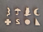 1931 PASTIME Wooden Puzzle 70 p COMPLETE w/ 8 Figs & CLC (Rocky Shore)-EXCELLENT — photo 2