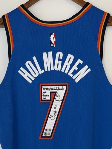 Chet Holmgren Signed Thunder Nike ADV NBA Authentic Jersey BAS (USASM LE #14/25)
