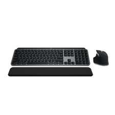Logitech MX Keys S Combo for Mac, Wireless Keyboard and Mouse With Palm Rest, Ba