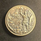 5 oz .999 Fine Silver Viking Warrior Round with wood case