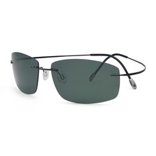 Rimless Titanium Frame Polarized Sunglasses G15 Lens