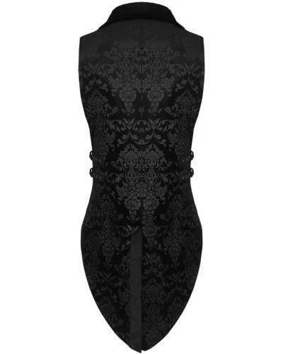 Punk Rave Mens Vest Waistcoat Tailcoat Black Velvet Gothic Steampunk Victorian - Picture 19 of 21