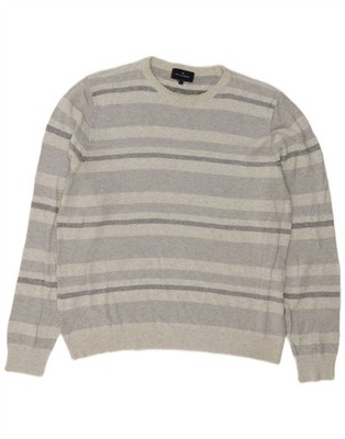 Marks & Spencer Herren Blue Harbour Rundhals Pullover Sweater Large Grau DR09