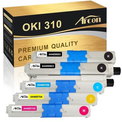 5x Toner zu OKI C310 C310DN C330DN C331DN C510DN C511DN C530DN MC362W C531dn Set