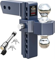 Vullteeon Adjustable Trailer Hitch 2.5 Receiver Dual Ball 18500 Lbs Open Box