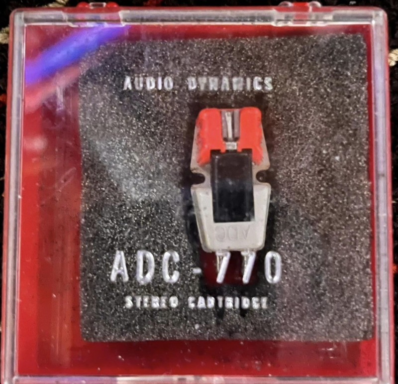 ADC 770 Stereo Cartridge & Stylus Gray Red Black Audio Dynamics Pickup Model 770