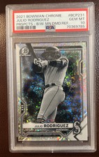 2021 Bowman Chrome - Prospects Julio Rodriguez #BCP-231 Black & White PSA 10