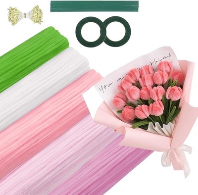 Pipe Cleaners Craft 672 Pcs W/ Video Tutorial Pipe Cleaner Bulk Flower Kit Pink