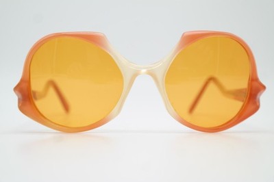 Vintage Sonnenbrille mcs DANIA Rot Transparent Oval sunglasses Brille