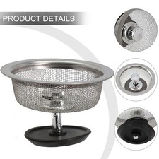 1 filtro per lavello a ventosa, scolapiatti con rete fer per filtrare i rifiuti della cucina, cestello per lavello ad angolo triangolare