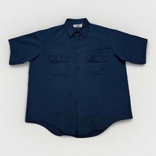 Vintage Big Mac Work Shirt Navy USA 80s 90s 17-17.5 Utility